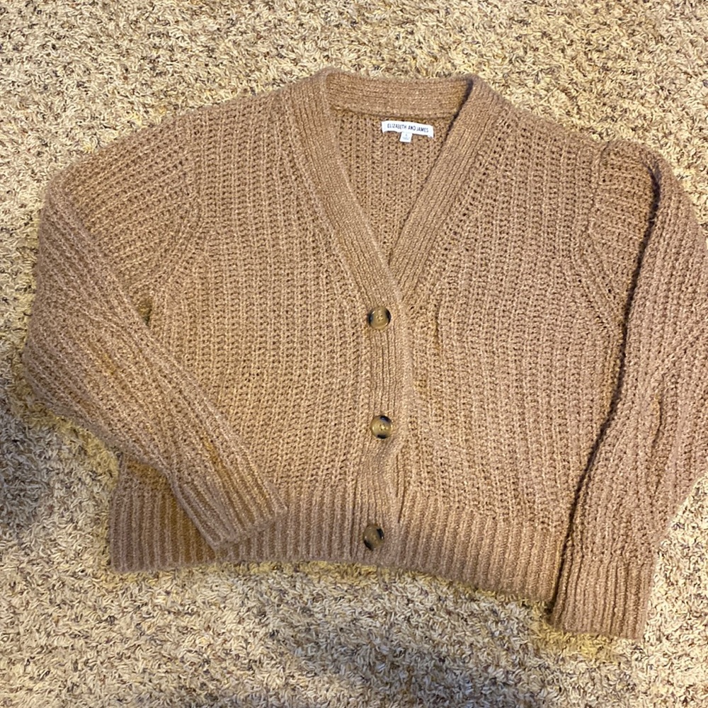 Cropped Button Down Cardigan